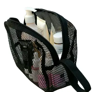 Tas Pouch Kosmetik multifungsi Tas jaring kotak Organizer Bawaan Make-up Real pict