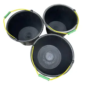 ( 3 Pcs ) Ember Cor 18 SAP Gagang Kawat Kuning Full Karet Anti Pecah / Ember Plastik Karet