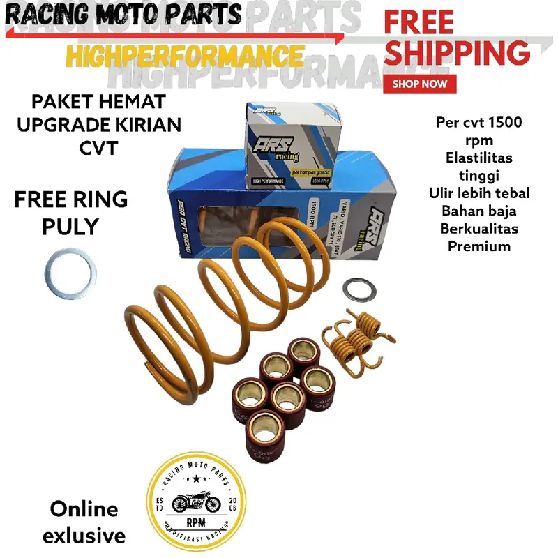 Paket Kirian CVT Vario - Vario cbs 110 - Vario techno Paket Per cvt Racing 1500 Rpm Upgrade Cvt Vario Per ganda Per Sintri Roller Racing Dan Ring Pully kualitas Bagus Mesin Motor Motorcycle 5