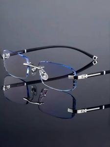 Gafas vintage sin montura para hombres, diseño clásico, estilo unisex, ideales para aprender a leer y usar en la oficina o con computadora