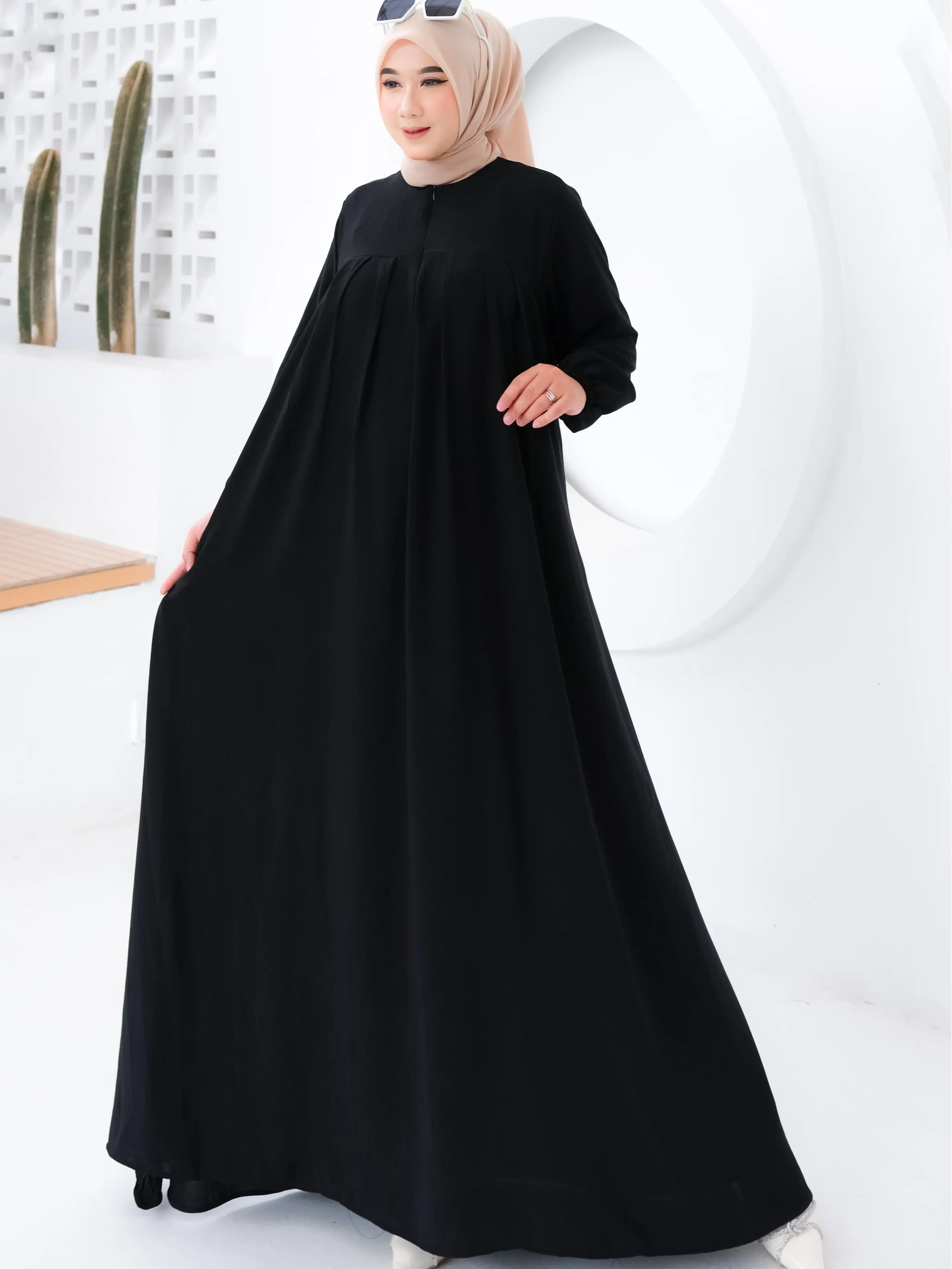 Gamis Shakila Bahan Crinkle Airflow / Gamis Wanita Terbaru / Pakaian Wanita Terbaru
