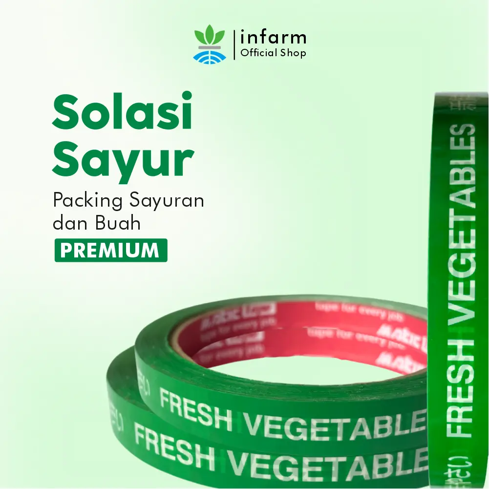 Infarm - Tape Selotip Isolasi Sayuran Fresh untuk Buah dan Sayur