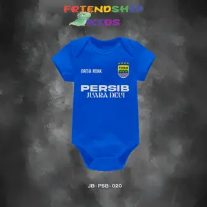 JUMPER PENDEK BAYI 0 - 12 BULAN JUMPSUIT BABY PERSIB JUARA DEUI + NAMA ANAK