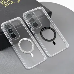 Softcase Casing Bening Untuk Infinix Hot 60 Pro 60 Pro Plus Clear Case Infinix Hot 60i Terbaru Motif Magsafe Cover Silikon Transparant Handphone Ponsel Anti Scratch Lentur Kualitas Tinggi CBI-086 TPU Premium Nyaman Anti Fingerprint