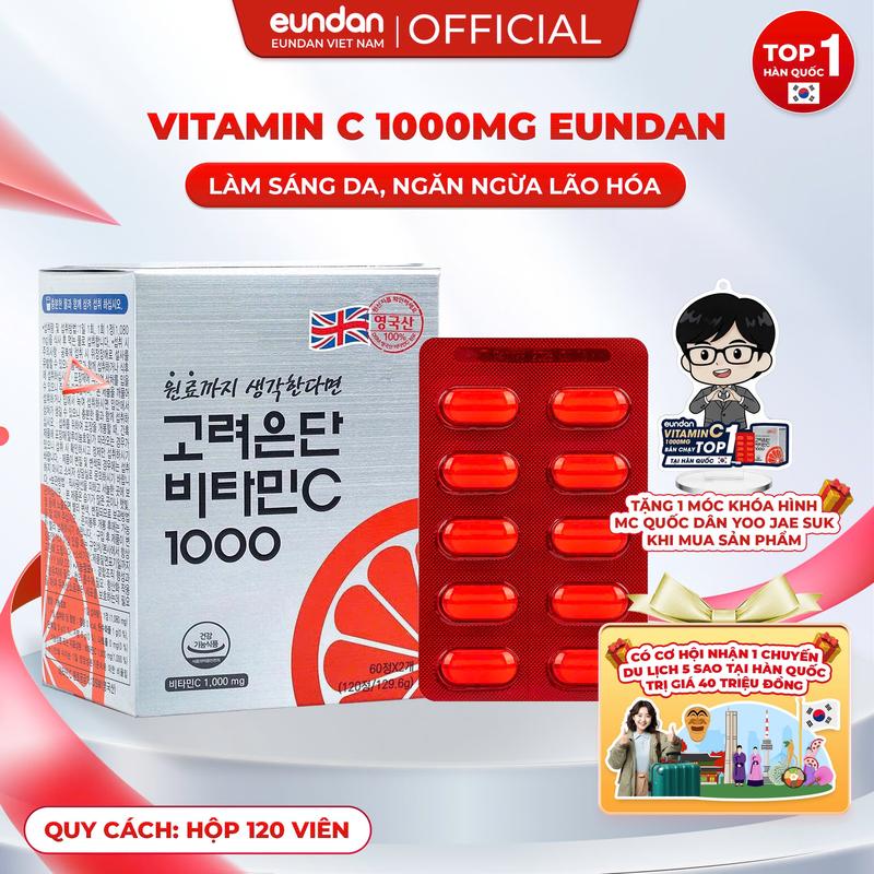 (TPBVSK) Viên Uống Korea Eundan Vitamin C 1000mg Chống Oxy Hóa  Hộp 120 Viên