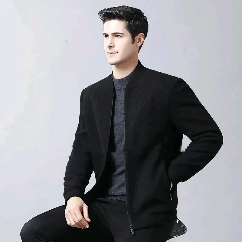 jaket bomber mormal katun polos