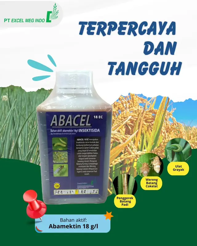 Insektisida Abacel 18EC Obat Hama Serangga Abamectin 18 EC ABACEL 18 EC kemasan100 ml dan 250 ml
