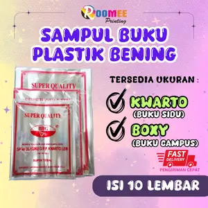 SAMPUL PLASTIK BENING BUKU KWARTO (SIDU) & BOXY (CAMPUS) ISI 10 PCS / SAMPUL BUKU PELAJARAN / OPP SUPER TEBAL SEAL / SAMPUL BUKU SEKOLAH