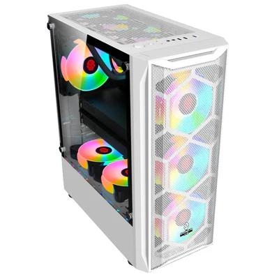 COOLMAN AURORA m-ATX + 3 RGB Fans Gaming PC Chasis - White - TikTok ...