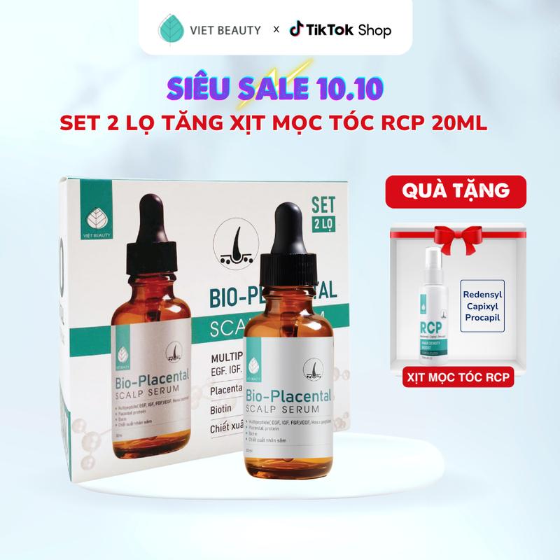 [LIVESTREAM] Serum Dưỡng Nang Tóc & Da Đầu Bio-Placental, Hỗ Trợ Mọc Tóc, Giảm Rụng Tóc-SET 2 LỌ 30ml