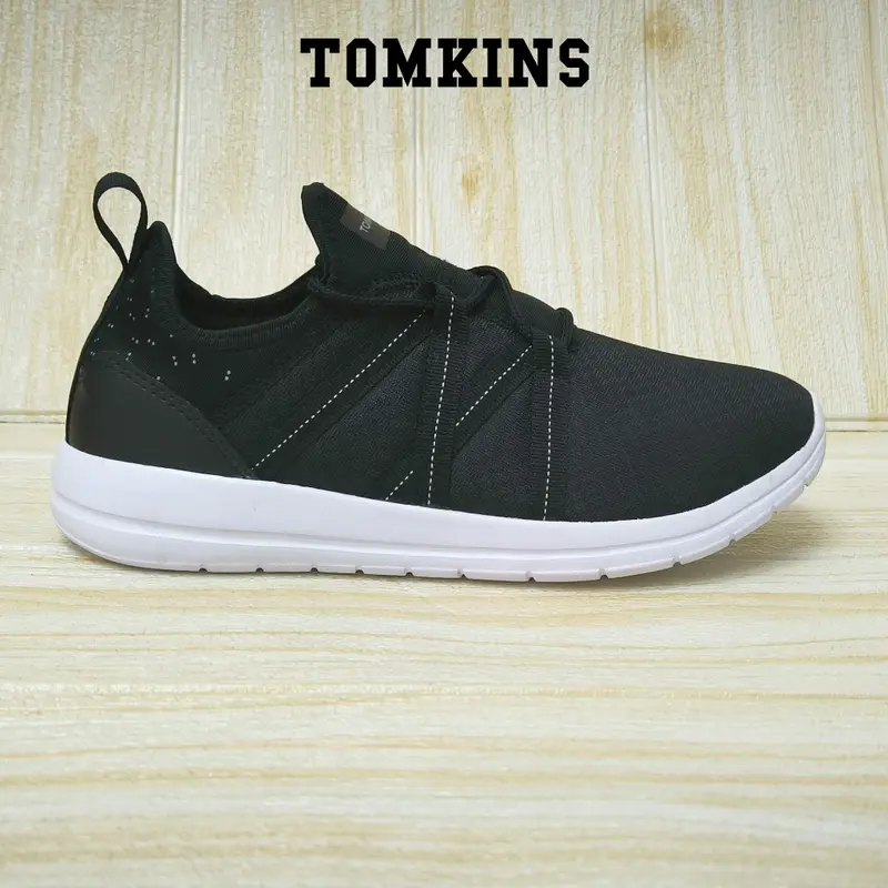 TOMKINS Arcadian Alpha - Black White Sepatu Sekolah Wanita 1
