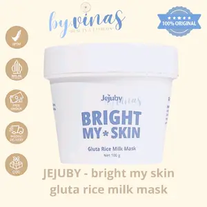 JEJUBY-Gluta Rice Milk Mask 2in1 Bleaching & sleeping Body Mask BPOM Perawatan Kulit Mandi Masker Leher Tubuh Pencerah