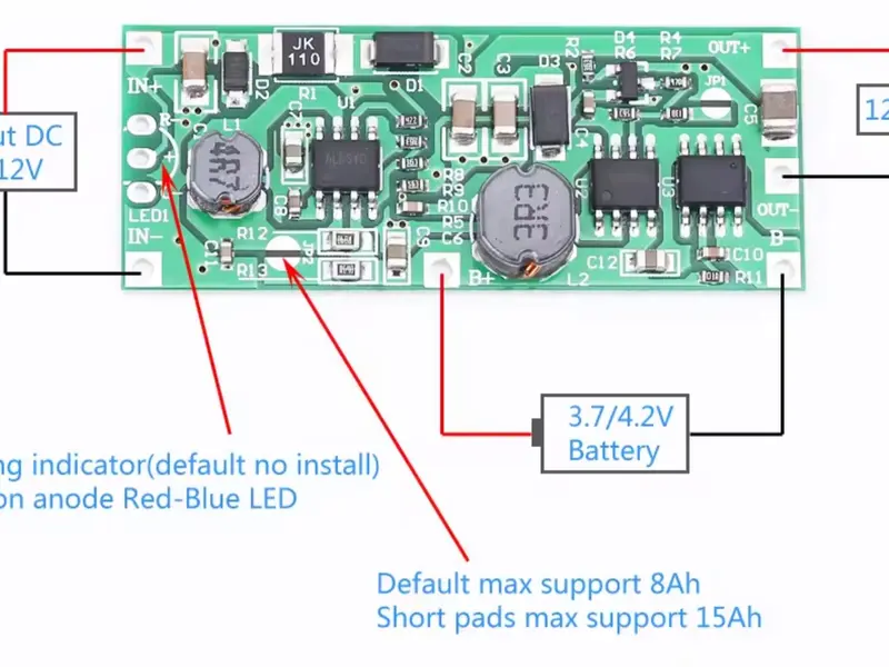 Modul Kit UPS Backup Power Input DC 5-12V Output DC 9V atau 12V 3