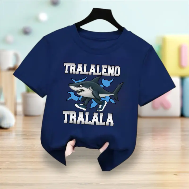 Kaos Distro Anak Motif Tralarelo Tralala Viral Tangan Pendek Atasan Fashion Anak Katun Soft 2