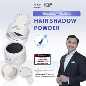 CrownCare Hair Shadow 4g Hairline Shadow dan Penutup Kebotakan Pria Wanita Penghitam Penebal Rambut Instan Black Dye
