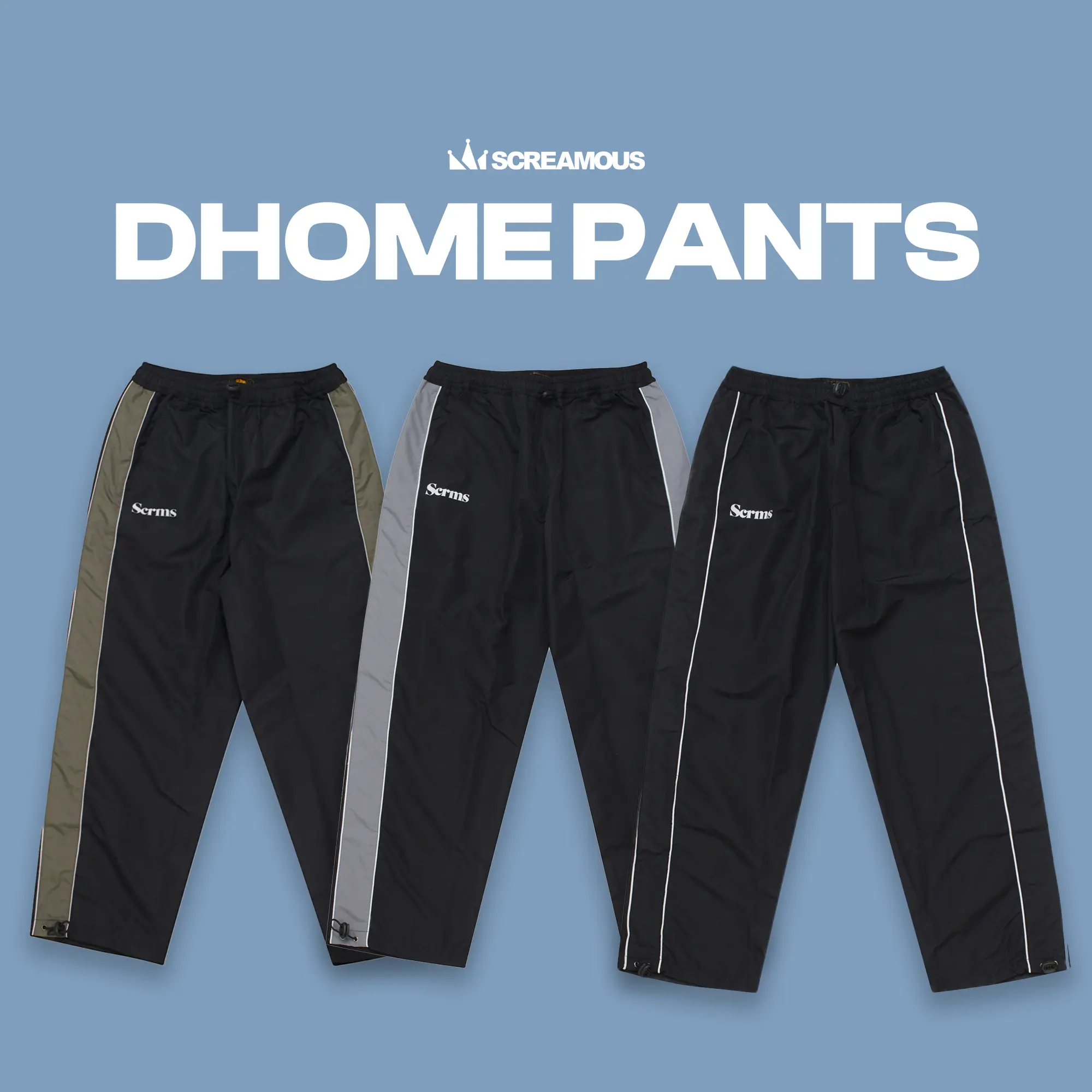 Screamous Track Pants Parachute DHOME Loose Fit