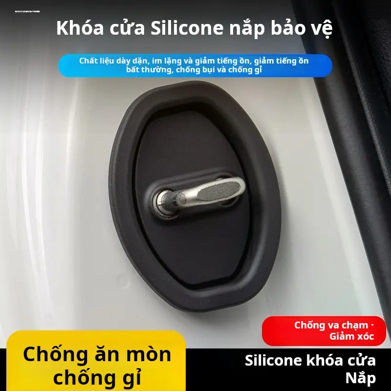 Miếng Bảo Vệ Khóa Cửa Xe Hơi, Silicon Hấp Thụ Sốc, Đệm Bảo Vệ Cửa Xe Hơi, Bộ Đệm Cửa Xe Hơi, Thích Hợp Cho Khóa Cửa Xe Hơi