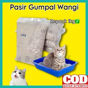 Pasir Gumpal WANGI 1Kg Pasir Granul Pasir Kucing Pasir Anjing Pasir Ocean Pasir Markotop Pasir Gumpal Wangi