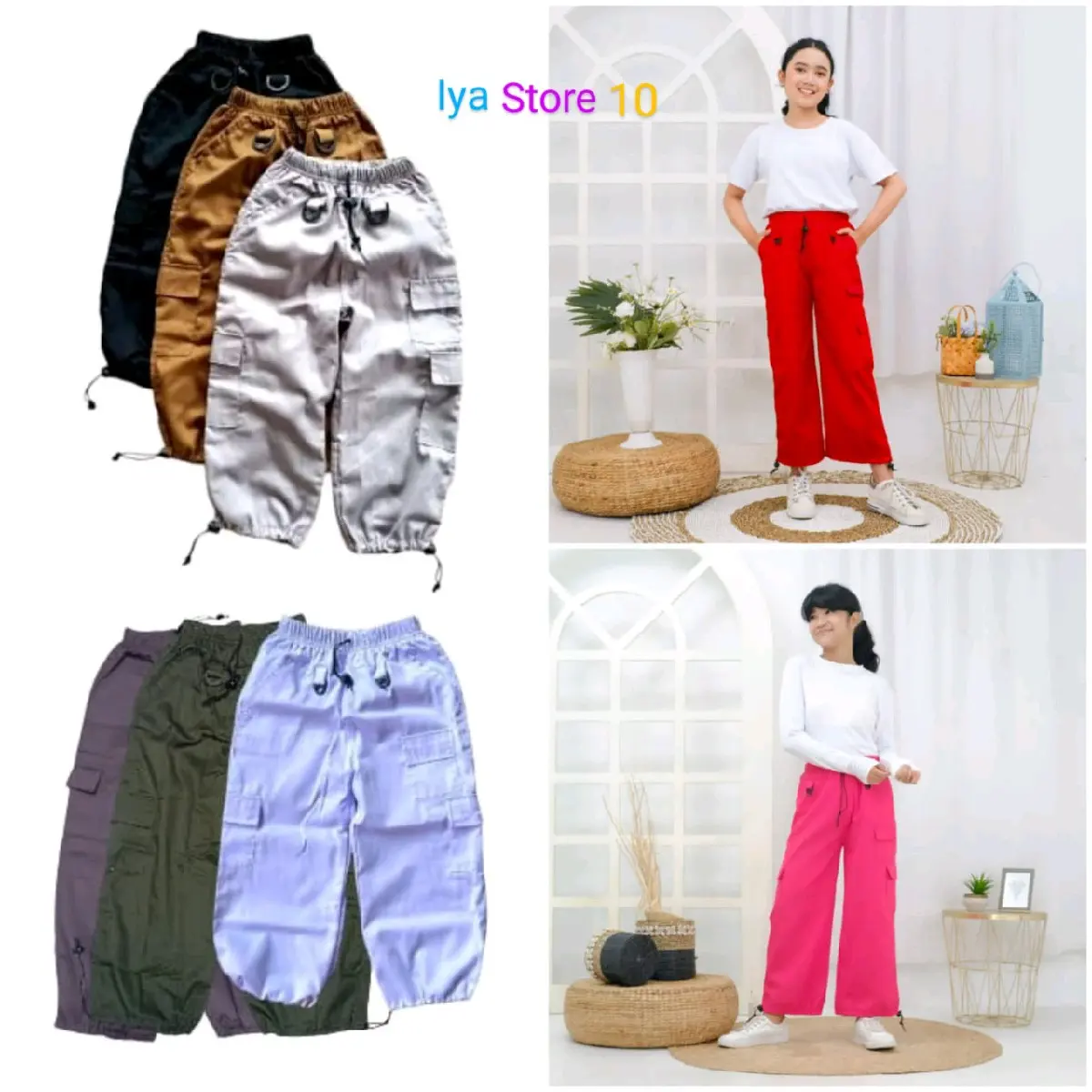 Rosecargo anak perempuam rose cargo anak cewe usia 1-13tahun bahan dril premium lembut Cewek Kids