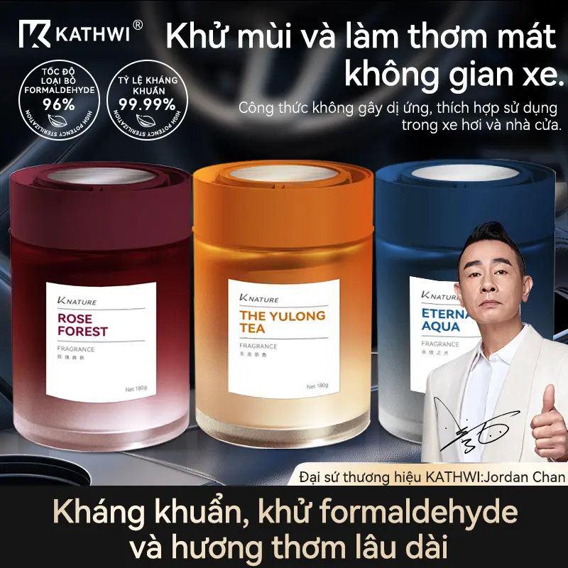 Hương thơm ô tô KATHWI K-nature, Rose Forest, trà Yu Long, kem dưỡng nước vĩnh cửu, hương thơm lâu dài và dễ chịu, hương thơm ô tô cao cấp mới nhất 180 g