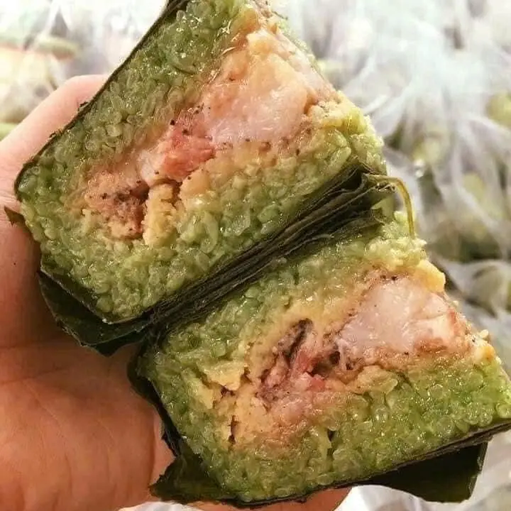 Bánh chưng 1kg vị bắc truyền thống nhân thịt heo đậu xanh 2