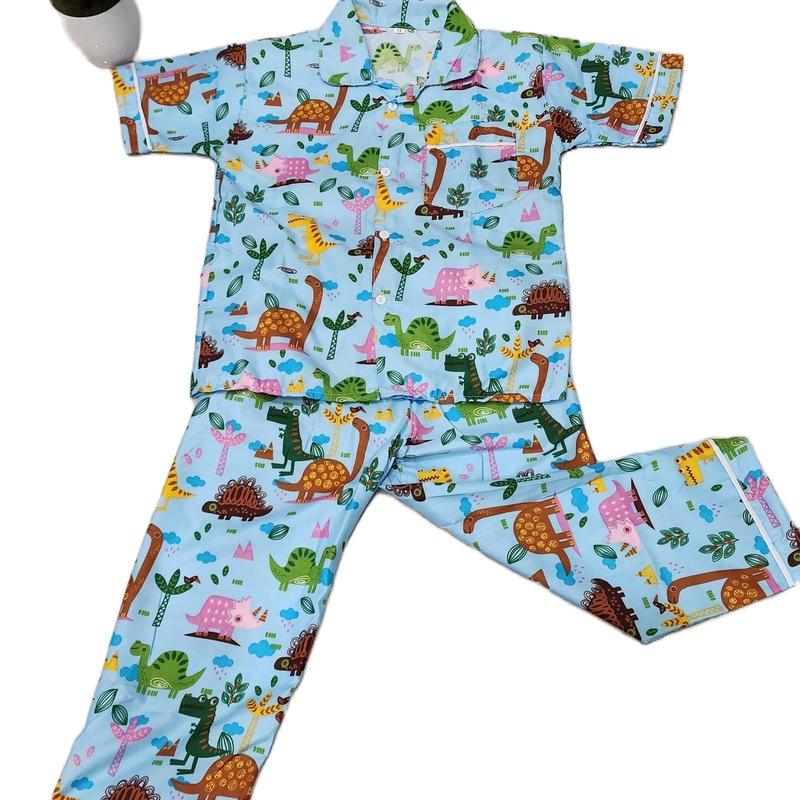 Baju tidur piyama  anak cowok cewek usia 1 sd 13 tahun 7