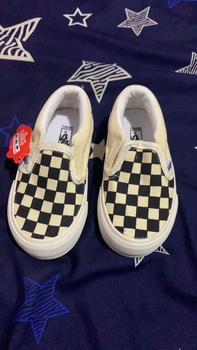 Product Review of Sepatu Anak Bayi Laki-laki Perempuan Slip On Catur Cream Size 16-20 from h**2 0