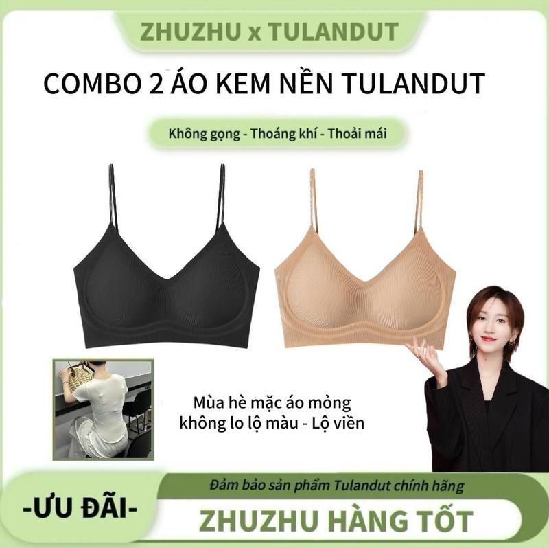 ZhuZhu độc quyền Áo lót kem nền - Tulandut không gọng thoáng khí thoải mái phù hợp mặc 4 mùa - 62185