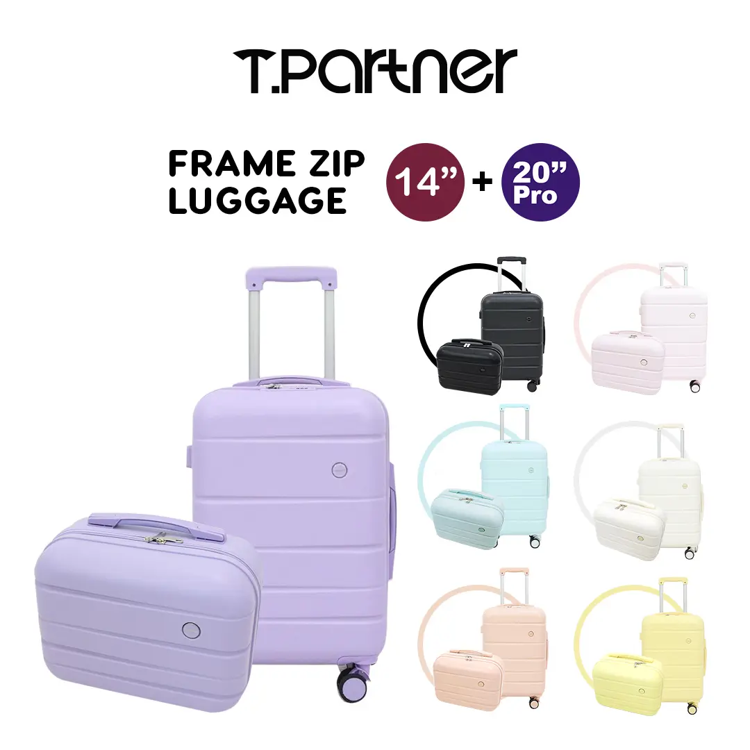Tpartner Frame Zip Luggage Eco Series (Set of 2, 14" + 20Pro" inch) Travel Bag