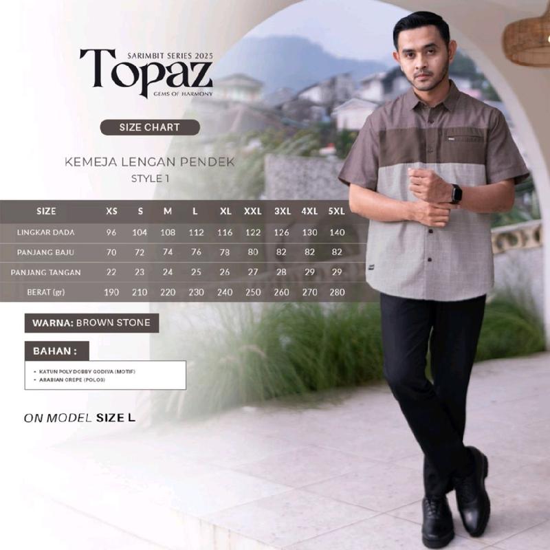 BROWN STONE TOPAZ SARIMBIT BAHAN ARABIAN CREPE MIX KATUN DOBBY baju lebaran , Wanita, Dress, Hitam, biru, coklat 5