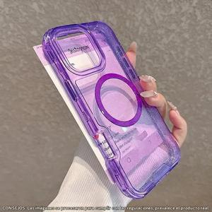 Funda para Teléfono Transparente Magsafe para iPhone 17/16/15/14/13/12 Pro Max Plus, Diseño a prueba de golpes, Esencial para Mujeres, Adsorción magnética