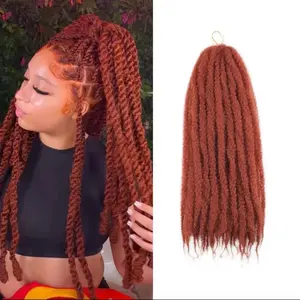 Rambut sintetis kepang Afro Kinki 18inc