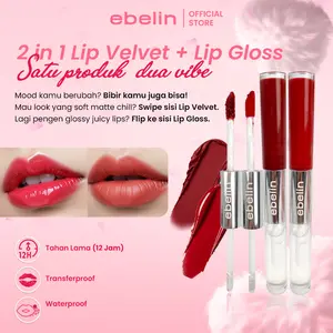 EBELIN -LIP VELVET AND LIP GLOSS | Lip Velvet Matte | Lip Gloss | Smudgeproof, Transferproof, Ringan & Tahan Lama