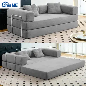 Sofa Bed 2in1 / Sofa Bed Abu-Abu Tua / Teddy L shape