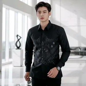 kemeja batik pria slimfit premium lengan panjang lapis furing motif KUNTO AJI bahan katun halus premium tebal solo