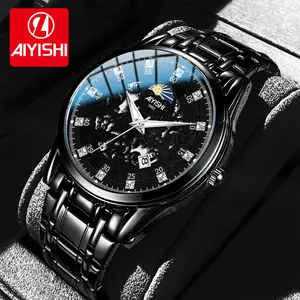 Jam Tangan Pria AIYISHI Original Model Bisnis Tahan Air - Gerakan Kuarsa dengan Kalender - Tali Stainless Steel Model 1803 DESAIN CUTOUT Jam Tangan Pria AIYISHI Original Model Bisnis Tahan Air - Gerakan Kuarsa dengan Kalender - Tali Stainless Steel Model 1803 DESAIN CUTOUT