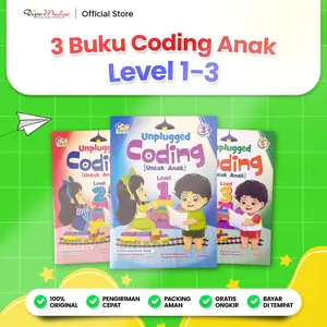 PAKET Buku Coding Anak TK PAUD – Bisa Belajar Tanpa Komputer (3 Buku) Edukasi