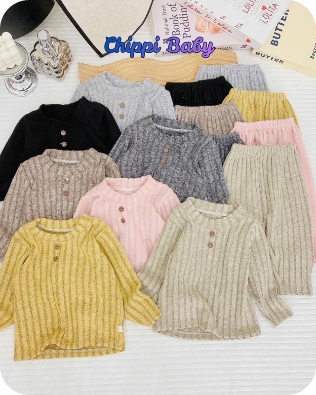  Bộ Len Tăm Lông Đũa Mềm Dài Tay 5 Size Cổ 3 Phân Cho Bé Từ 5-16 Kg 