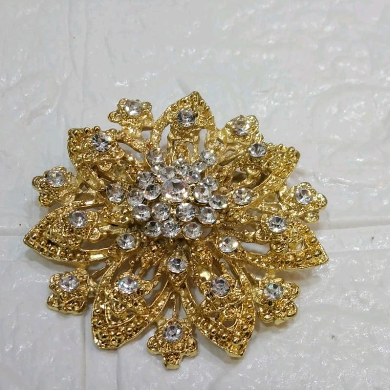 Bros/Bros kebaya/bros hijab/Bros kebaya kutubaru/bros kebaya mewah/brooch/Bros kebaya Bulat Elegan Bunga Clips 2