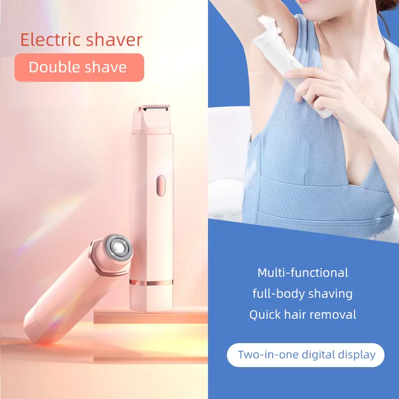 Ladies Electric Shaving Machine Double Head Female Shaving Knife Female Armpit Hair Private Pubic Hair Household Hair Removal Knife Beard Knife