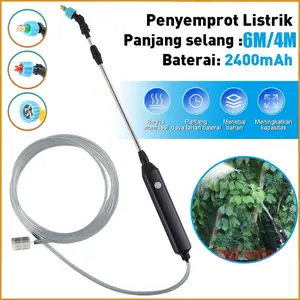 Stik Sprayer Elektrik Penyiram Tanaman Adjustable Nozzle Spray/Sprayer Semprot Elektrik Alat Tanaman Hama Pressure Sprayer Alat penyemprot bertekanan tinggi - 4M