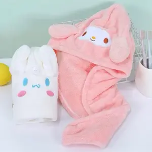 SANRIO Handuk Keramas Topi Keramas Handuk Pengering Rambut Motif Karakter Lembut dan Nyaman untuk Perawatan Rambut