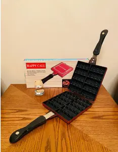 Double side pan HC happy call cetakan corndog teflon waflle sate loyang wafel tusuk sate tidak lengket