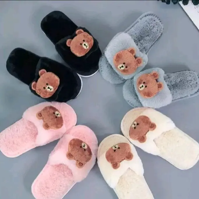 Sandal Kokop Bulu Perempuan Sandal Rumah Sandal Wanita Sandal Hotel Sandal Ruangan Sandal Tidur Sandal Santai