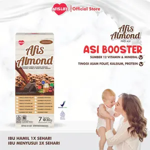 Afis Almond 210g Isi 7 Sachet - Pelancar Peningkat ASI Booster Ibu