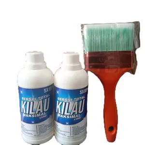 kilau pembersih kerak 2botol dengan kuas sintesis 4in