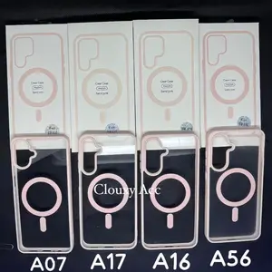 [PACK BOX] Case Magsafe LIST PINK For SMSNG A07 A17 A15 A25 A35 A55 A06 A16 A26 A36 A56 A27 A37 A57 A54 4G 5G S23 S24 S25 FE Casing Wireless Charging Transparan Premium