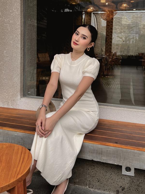 CASSCA - Bora Dress | Knit Wanita Simpel Elegan Korea 2025 4