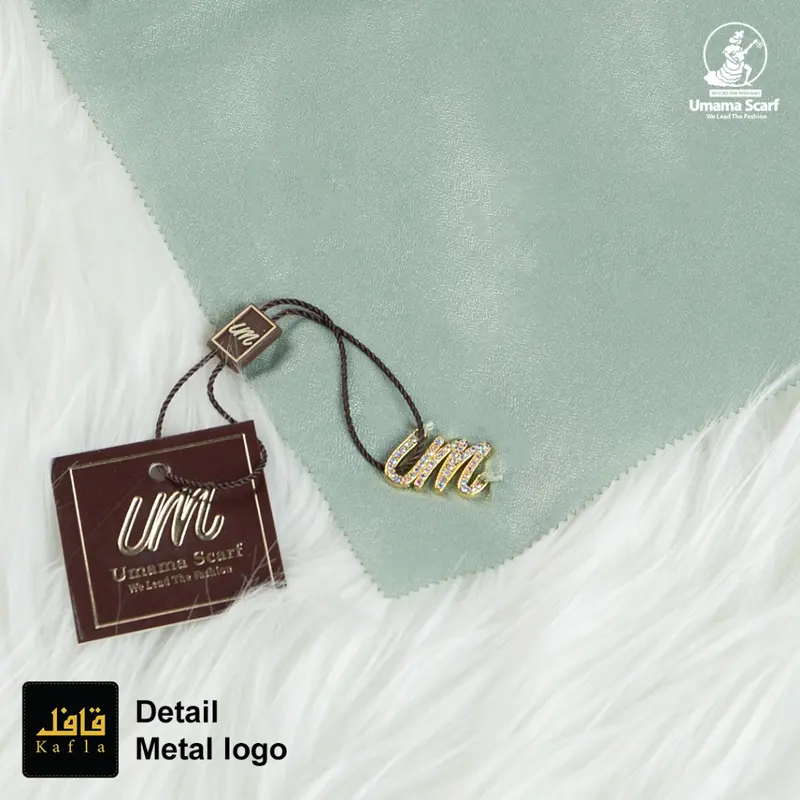 BARU Hijab Segiempat Polos Luxury Plain LC/Luxury Pouch Metal Logo UM Orinal Umama Scarf 8
