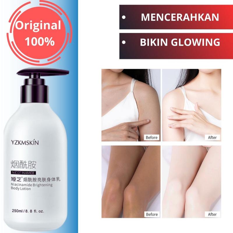 Original YZKMSKIN Body Lotion Pemutih Kulit Tubuh/Badan Essence Niacinamide Brightening 250ml 3